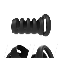 Silicone Penis Rings Enhancer Sleeve for Longer Harder Stronger and Enhancing Adult Sex Toys for Male Erection