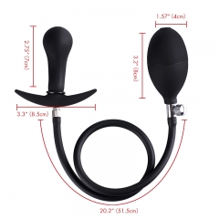 Inflatable Butt Plug with Detachable Needle & Anal Sex Toys for Man and Women, Steel Ball Included