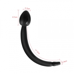 Inflatable Silicone Anal Plug Built in Metal Ball Dog Puppy Tail Butt Expand Trainer Waterproof SM Anus Sex Toy Detachable Backdoor Stimulator Perineum Massager for Women, Men and Couples