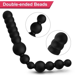 Adult Anal Plug Double Sided Beads Anal Prober For Men, Women, Couple