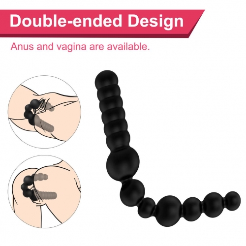 Adult Anal Plug Double Sided Beads Anal Prober For Men, Women, Couple