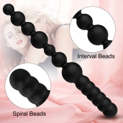 Adult Anal Plug Double Sided Beads Anal Prober For Men, Women, Couple