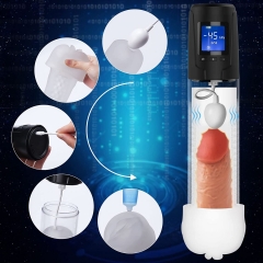 Electric Penis Vacuum Pump Vibration Machine with 6 Suction 10 Vibrtions with Sleeve for Men Enlargement, Rechargeable Male Enlargement Machine Automatic Growth Pump Adult Sex Toys