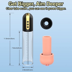 Automatic Electric Vacuum Penis Pump, Cock Enlarger with Pocket Vagina & 4 Suction Intensities, High-Vacuum Air Pressure Penis Enlargement Extend Pump for Men Bigger Stronger Harder Erection