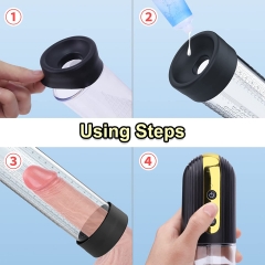 Automatic Electric Vacuum Penis Pump, Cock Enlarger with Pocket Vagina & 4 Suction Intensities, High-Vacuum Air Pressure Penis Enlargement Extend Pump for Men Bigger Stronger Harder Erection