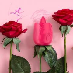 Rose Toys for Women, Clitoral High-Frequency & Tongue Licking G-Spot Rose Vibrator, Nipples Clitoris Massager Tongue Licker Stimulator, Adult Sex Toys for Women Couples Masturbation