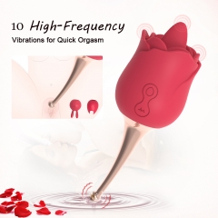 Rose Toys for Women, Clitoral High-Frequency & Tongue Licking G-Spot Rose Vibrator, Nipples Clitoris Massager Tongue Licker Stimulator, Adult Sex Toys for Women Couples Masturbation