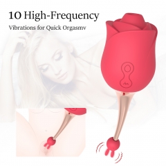 2in1 Rose Sucking Vibrator Erotic Nipple Oral Sucker Clitoris Stimulation Powerful Vibrators Sex Toys for Women small Adult toys