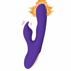 Rabbit Vibrators Clitoris G-Spot Stimulators - 10 Vibrations with Heating Function for Women - Waterproof Rechargeable Quiet Private Adult Sex Toy