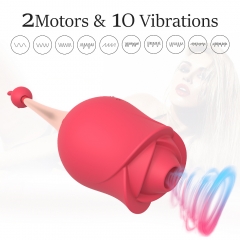 2in1 Rose Sucking Vibrator Erotic Nipple Oral Sucker Clitoris Stimulation Powerful Vibrators Sex Toys for Women small Adult toys