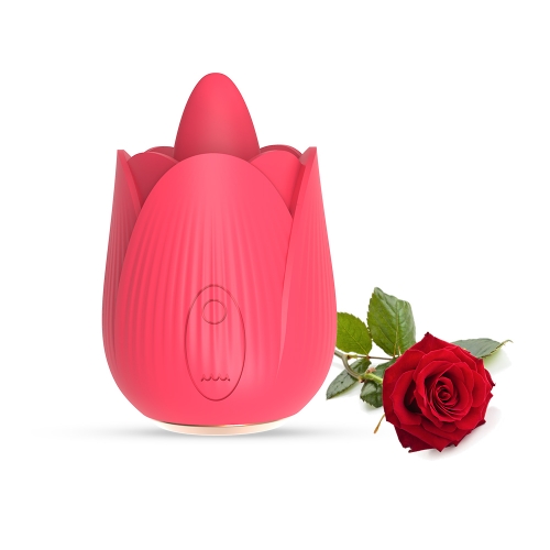 Rose Toys for Women, Clitoral Tongue Licking G-Spot Rose Vibrator, Nipples Clitoris Massager Tongue Licker Stimulator, Adult Sex Toys for Women Couples Masturbation