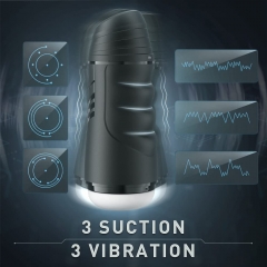 Automatic Male Masturbators Cup with 3 Suction&Vibration,Male Masturbator Stroker Men’s Sex Toys,Electric Pocket Pussy 3D Textured for Men Masturbation