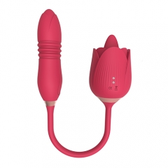 Rose Stretching，Rose Toys for Women, Clitoral Tongue Licking G-Spot Rose Vibrator, Nipples Clitoris Massager Tongue Licker Stimulator, Adult Sex Toys for Women Couples Masturbation