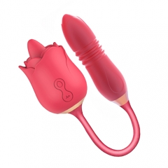 Rose Stretching，Rose Toys for Women, Clitoral Tongue Licking G-Spot Rose Vibrator, Nipples Clitoris Massager Tongue Licker Stimulator, Adult Sex Toys for Women Couples Masturbation