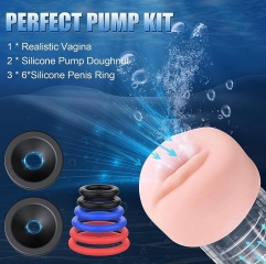 3 in 1 Water Penis Pump Male Sex Toys, 12 Smart Training Modes Hydro Penis Enlarger, Waterproof Cock Pump Electric Penis Vacuum Pump Male Masturbator, Erection Pump Device Sex Toys for Men