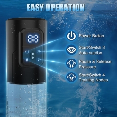 Waterproof Electric Penis Pump, Adult Sex Toys Dick Enlarger for Men Erection, Air Water Extender with 4 Training Pressure and 3 Suction Modes, Automatic Male Masturbator with Penis Rings and Mini Pocket Pussy