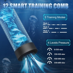 3 in 1 Water Penis Pump Male Sex Toys, 12 Smart Training Modes Hydro Penis Enlarger, Waterproof Cock Pump Electric Penis Vacuum Pump Male Masturbator, Erection Pump Device Sex Toys for Men