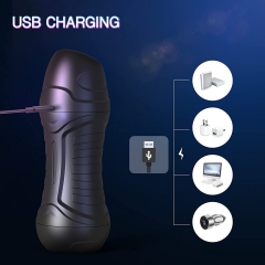 Male Masturbator Cup Automatic Stroker with Suction & Vibration Heating for Men Masturbation, Vibrating Masturbation Cups Pocket Pussy 3D Realistic Texture, Adult Oral Blowjob Sex Toys for Men