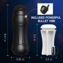 Male Masturbator Cup Automatic Stroker with Suction & Vibration Heating for Men Masturbation, Vibrating Masturbation Cups Pocket Pussy 3D Realistic Texture, Adult Oral Blowjob Sex Toys for Men