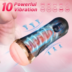 Waterproof Vibrating Male Masturbator Squeezable Pocket Pussy for Men