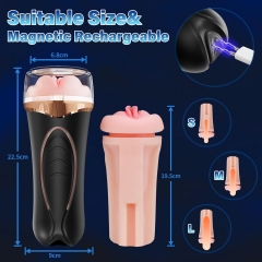 Waterproof Vibrating Male Masturbator Squeezable Pocket Pussy for Men