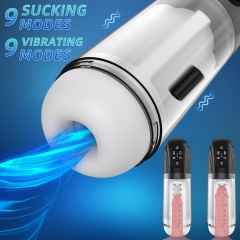 Male Masturbators Cup with 10 Vibrating & Suction Modes