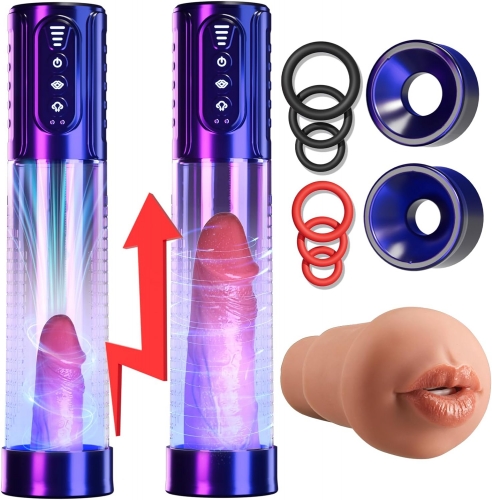 Electric Vacuum Penis Pump Sex Toy for Men-Waterproof Penis Extender