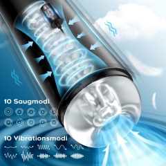 10 Vibration and 10 Suction Male Masturbator