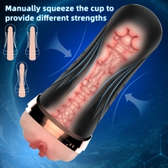 Manually Squeezable Masturbator,Pocket Pussy, Pleasure controlled in your hand,