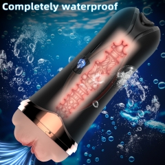 Waterproof Vibrating Male Masturbator Squeezable Pocket Pussy for Men