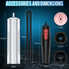 Penis Vacuum Pump, Manual Penis Enlarger Enlargement Extend Pump Air Pressure Device, Adult Male Sex Toys for Men Stronger Bigger Erections with 3pcs Suction Sleeves