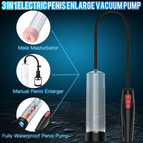 Penis Vacuum Pump, Manual Penis Enlarger Enlargement Extend Pump Air Pressure Device, Adult Male Sex Toys for Men Stronger Bigger Erections with 3pcs Suction Sleeves