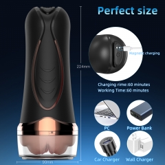 Waterproof Vibrating Male Masturbator Squeezable Pocket Pussy for Men