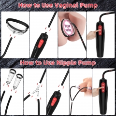 Changeable Muti-function Vacuum Pump,Nipple and Pussies play toys for women, water proof, powerful suction mode