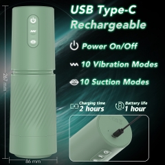 Waterproof Automatic Male Masturbator Sex Toys for Men - Adult Toy Male Sex Toys with 10 Vibration & 10 Suction Modes, Pocket Pussy Sex Machine