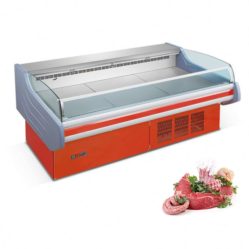 Air Cooling Fresh Meat Display Refrigerator Commercial Open Front Meat