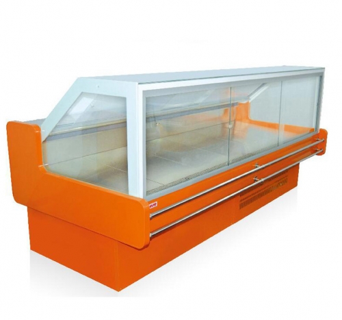 Glass Showcase Refrigerator Deli Meat Chiller Container Service Counter Display Fridge