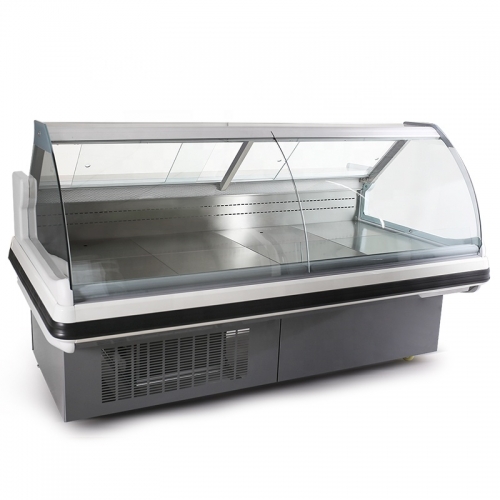 Glass Showcase Refrigerator Deli Meat Chiller Container Service Counter Display Fridge