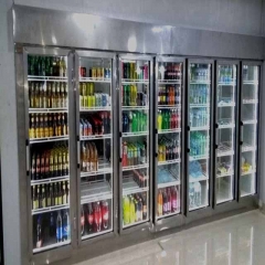 Commercial Beverage Display Cooler Glass Door Beer Chiller Multideck Glass Door Fridge
