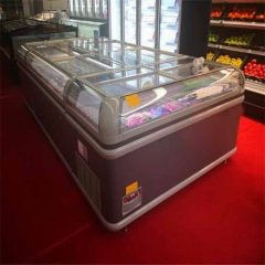 Commercial Frozen Food Freezer Combined Island Chiller Refrigeration Equipment