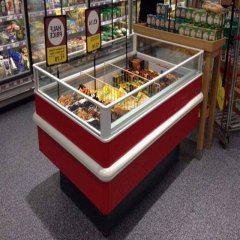 Supermarket Island Freezer Single Island Display Chiller Chest Display Island Fridge