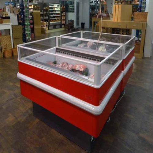 Supermarket Island Freezer Single Island Display Chiller Chest Display Island Fridge