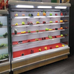 Commercial Vertical Cooler Supermarket Vegetable And Fruit Display Fridge Open Produce Display Freezer