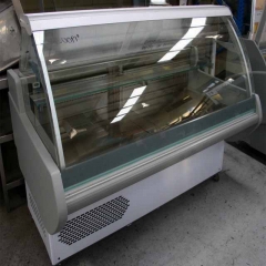 Front Flip Glass Door Deli Fridge Meat Shop Open Display Cooler Meat Deli Refrigerator