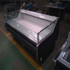 Commercial Single Island Fridge Meat Display Island Deep Freezer Top Open Large Display Chiller