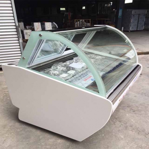 Ice Cream Dipping Cabinet Fridge Food Service Display Cooler Counter Top Ice Cream Chiller