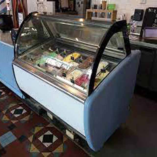 commercial gelato freezer showcase food service display fridge ice