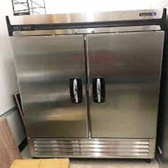 Double Temperature Commercial Refrigerator Stainless Steel Kitchen Fridge Vertical Frozen Freezer