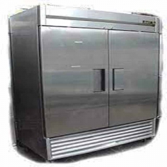 Double Temperature Commercial Refrigerator Stainless Steel Kitchen Fridge Vertical Frozen Freezer