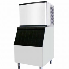Commercial Ice Marker Machine Freezer Countertop Ice Marker Fridge Stainless Cube Ice Chiller